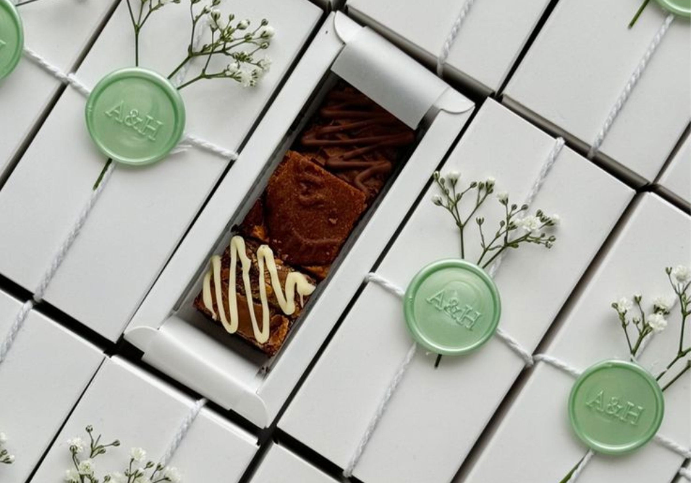 Martha brook personalised stationery blog 10 interesting wedding favours your guests will actually want to take home with them browniebox.co baked wedding favours in decorative boxes