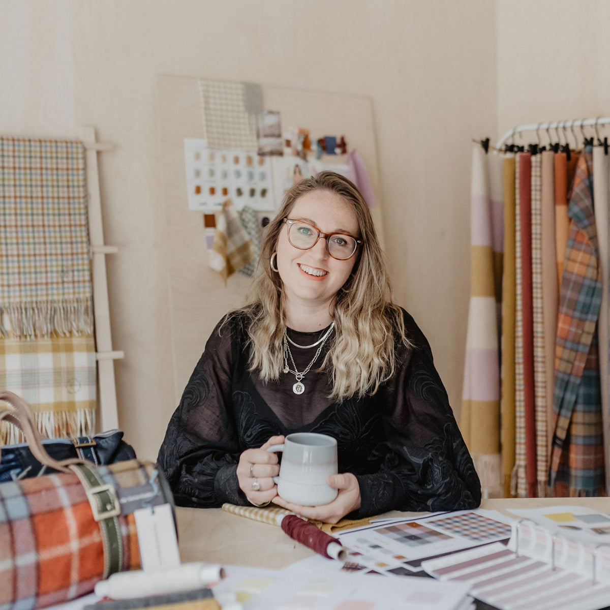 martha brook tartan blanket co blog behind the blankets interview with emma macdonald female founder entrepreneur small business scotland scarves blankets studio