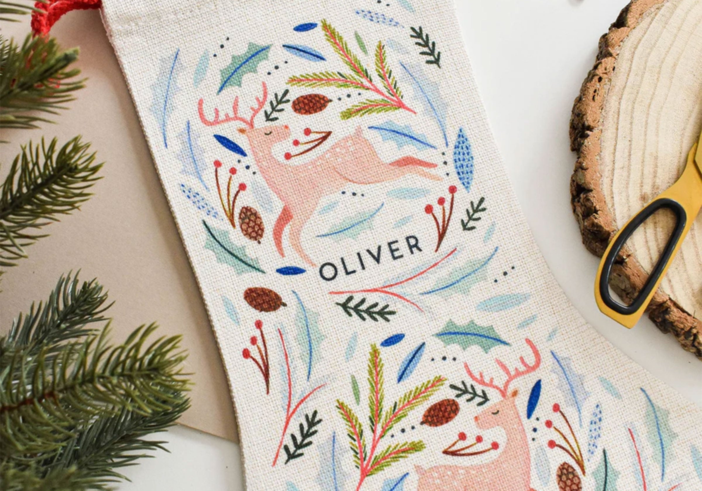 martha brook blog post 10 of the best woodland themed gifts to give this Christmas deer stocking
