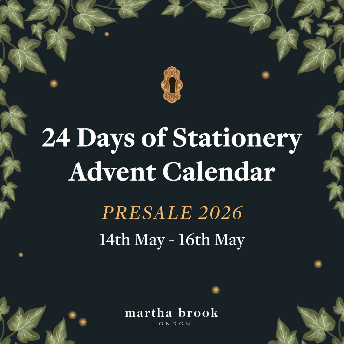 martha brook personalised stationery 24 days of stationery advent calendar presale 2026 coming soon