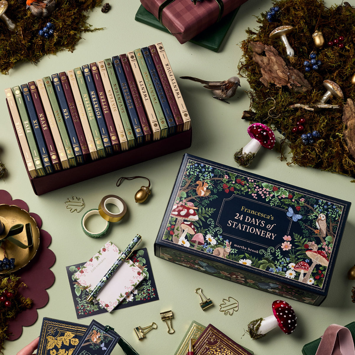 martha brook personalised stationery personalised 24 days of stationery advent calendar
