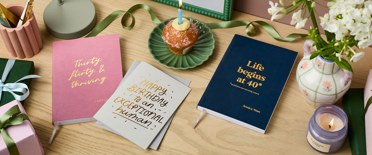 Personalised 40th Birthday Gift Notebook, exceptional human foil embossed birthday card and 30th birthday gift notebook 