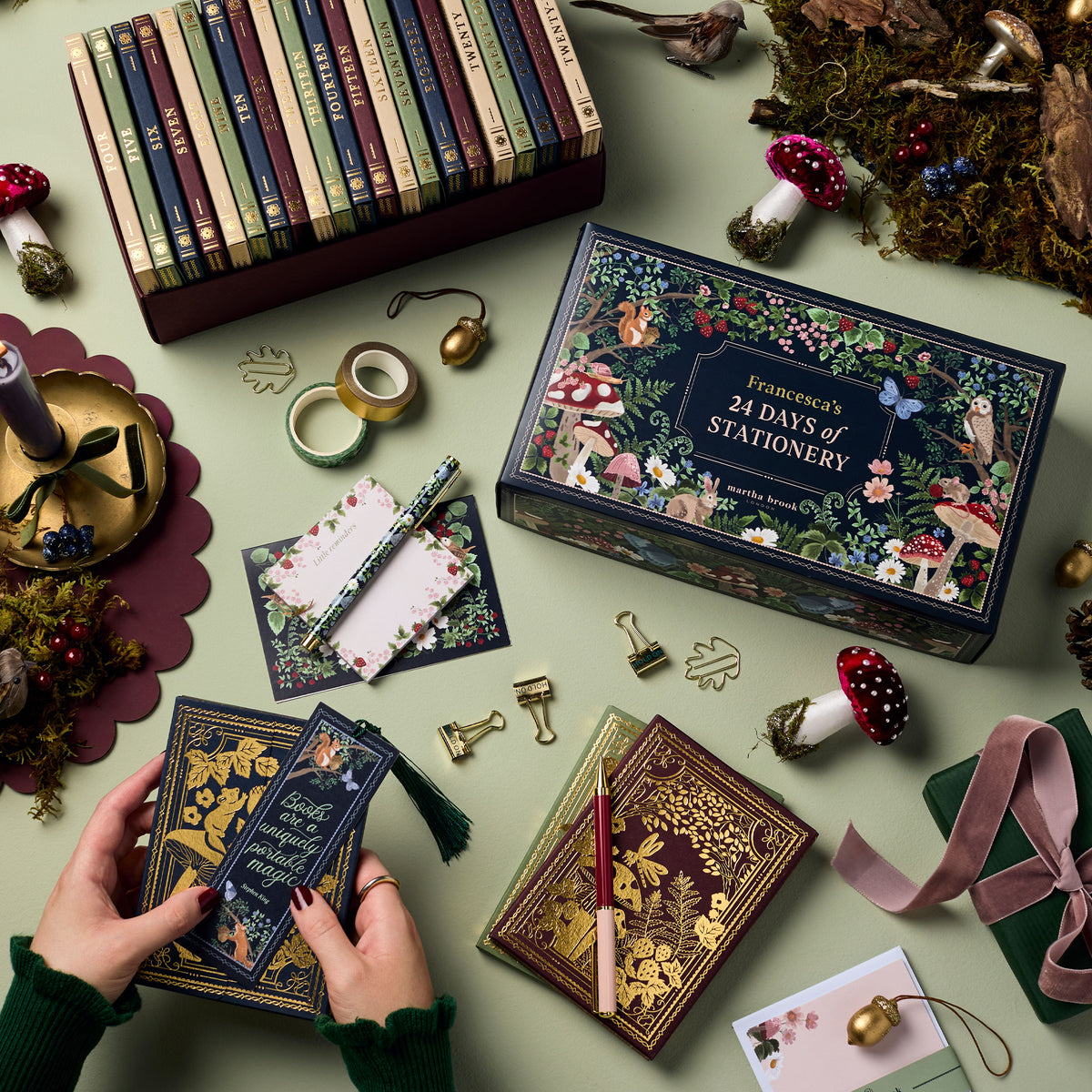 martha brook personalised stationery personalised 24 days of stationery advent calendar
