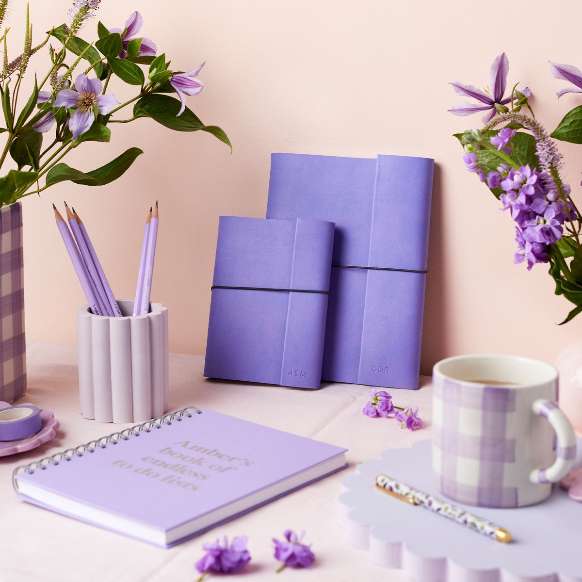 martha brook personalised stationery personalised any text customised hardback notebooks personalised any text customised hardback notebook lilac stationery collection