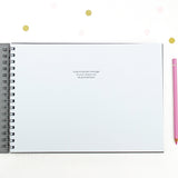 Optional inside message in a personalised wedding guest book