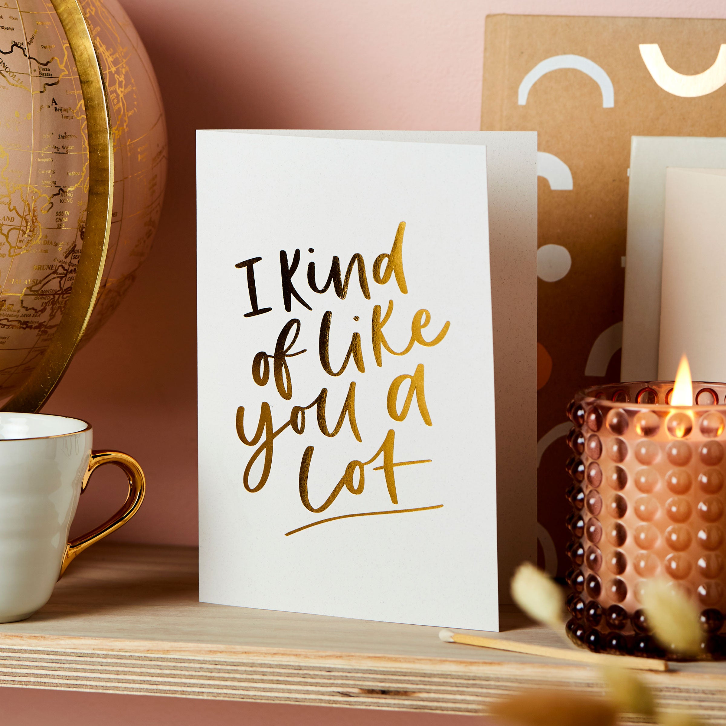 Like You A Lot Foil Embossed Valentine's Card