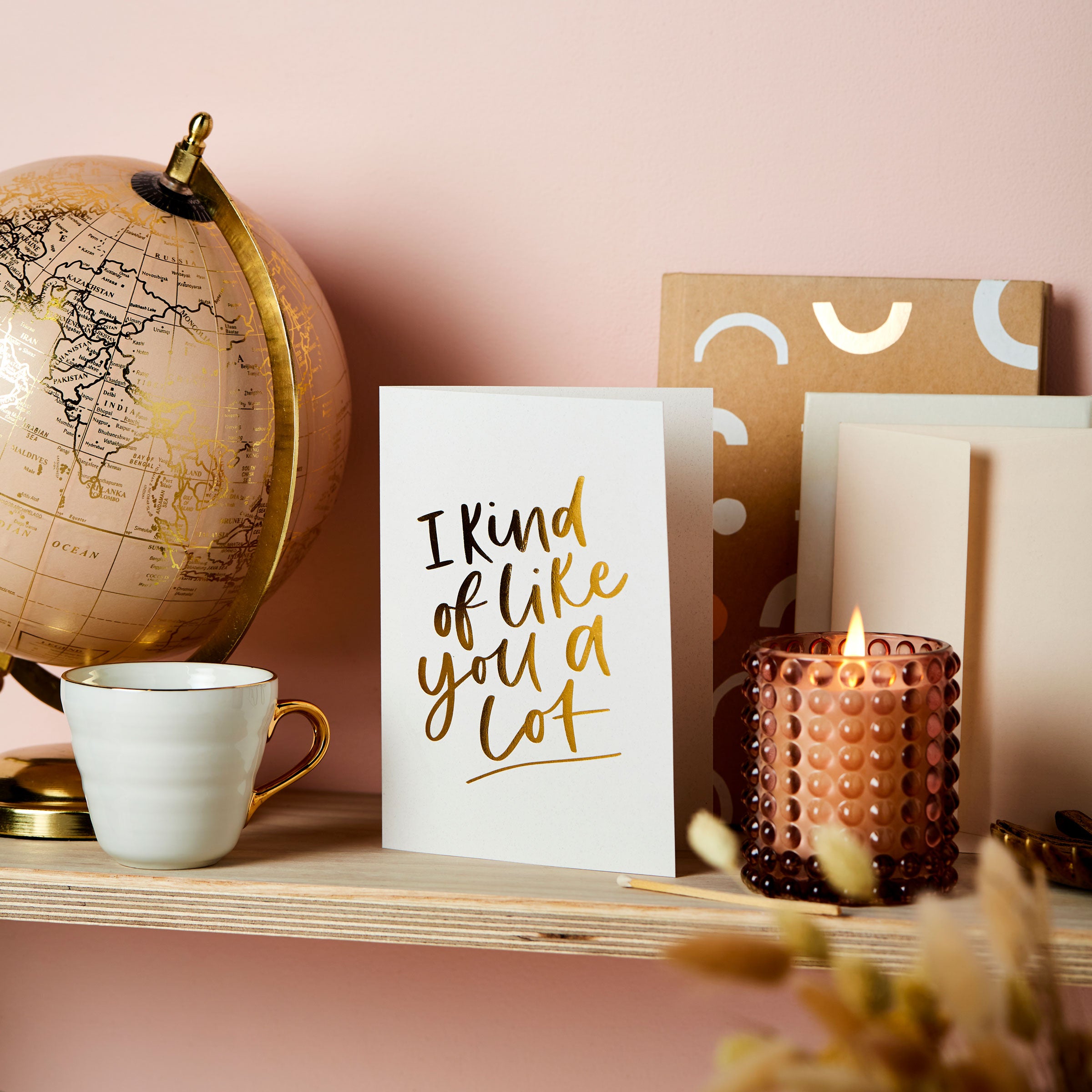 Like You A Lot Foil Embossed Valentine's Card