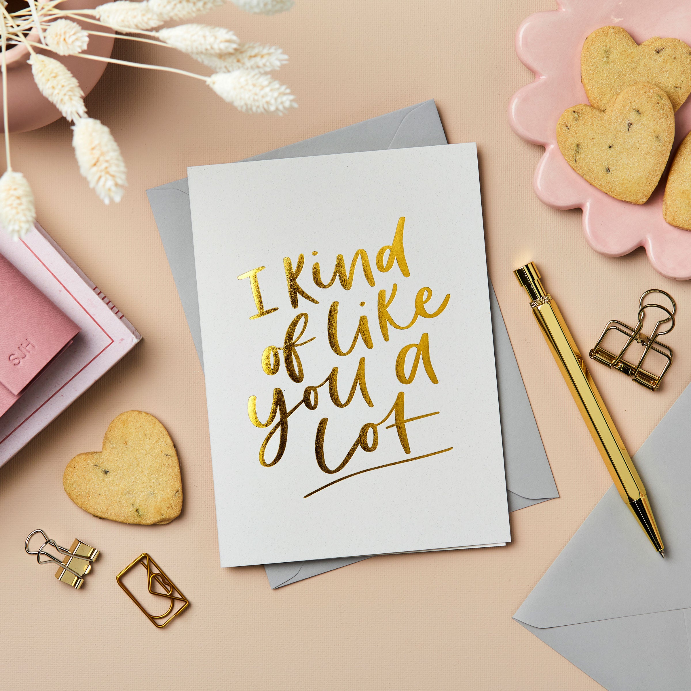 Like You A Lot Foil Embossed Valentine's Card