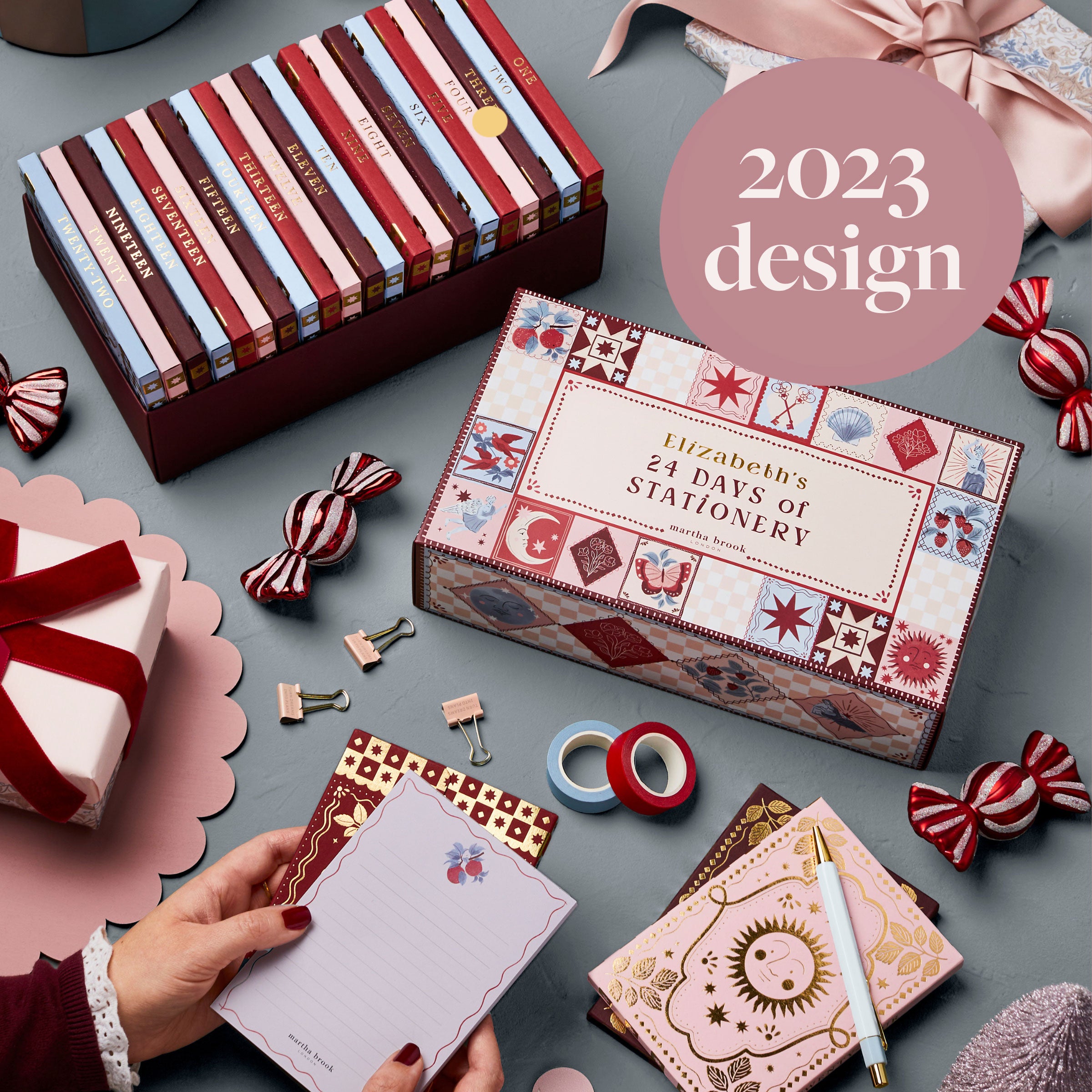 Martha Brook 24 Days of Stationery Advent Calendar Presale 2023 Design