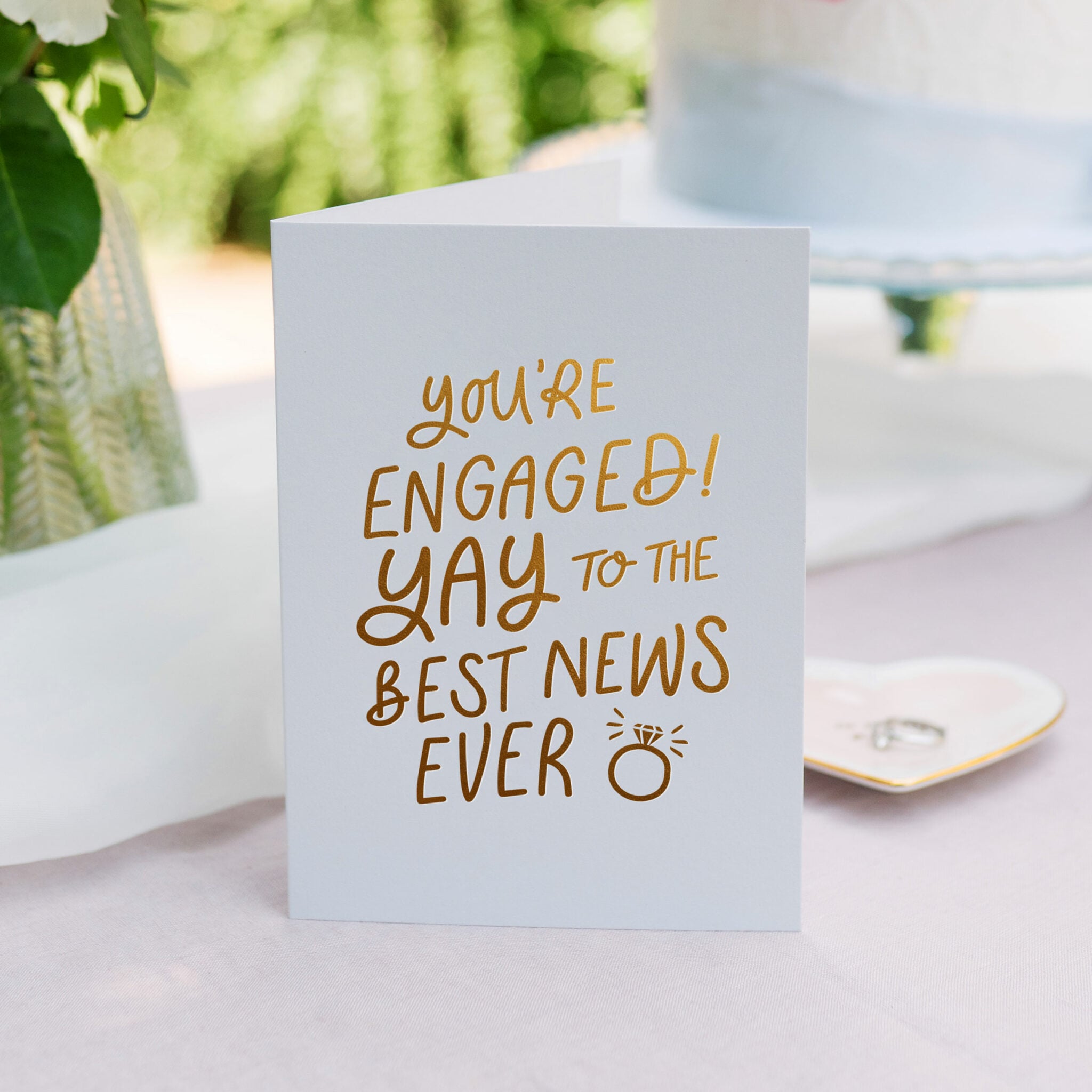 Martha Brook Best News Ever Foil Embossed Engagement Card