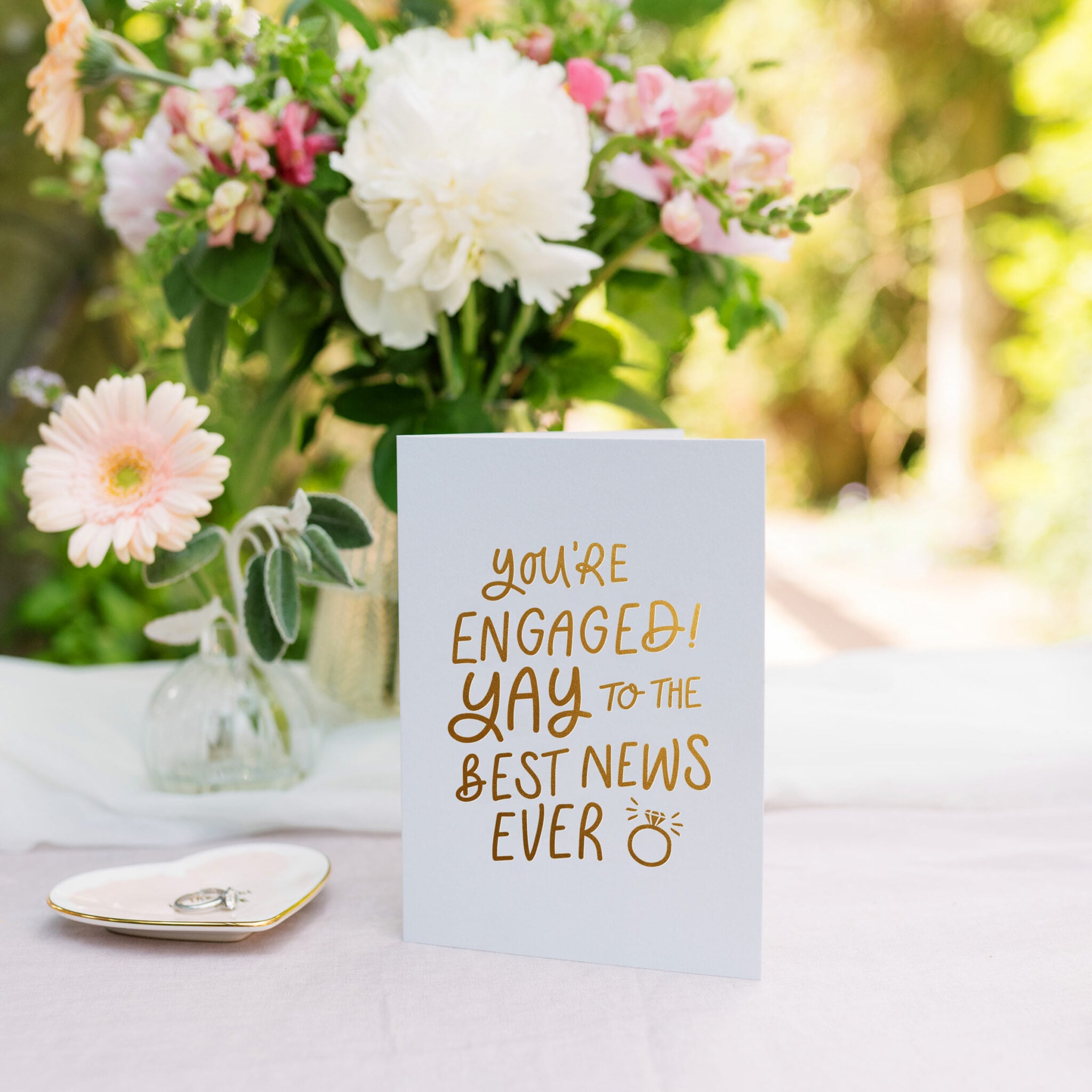 Martha Brook Best News Ever Foil Embossed Engagement Card