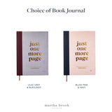 martha brook personalised stationery personalised book journal gift set photo of book journal colours on white background