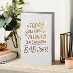 martha brook dad jokes foil embossed fathers day card