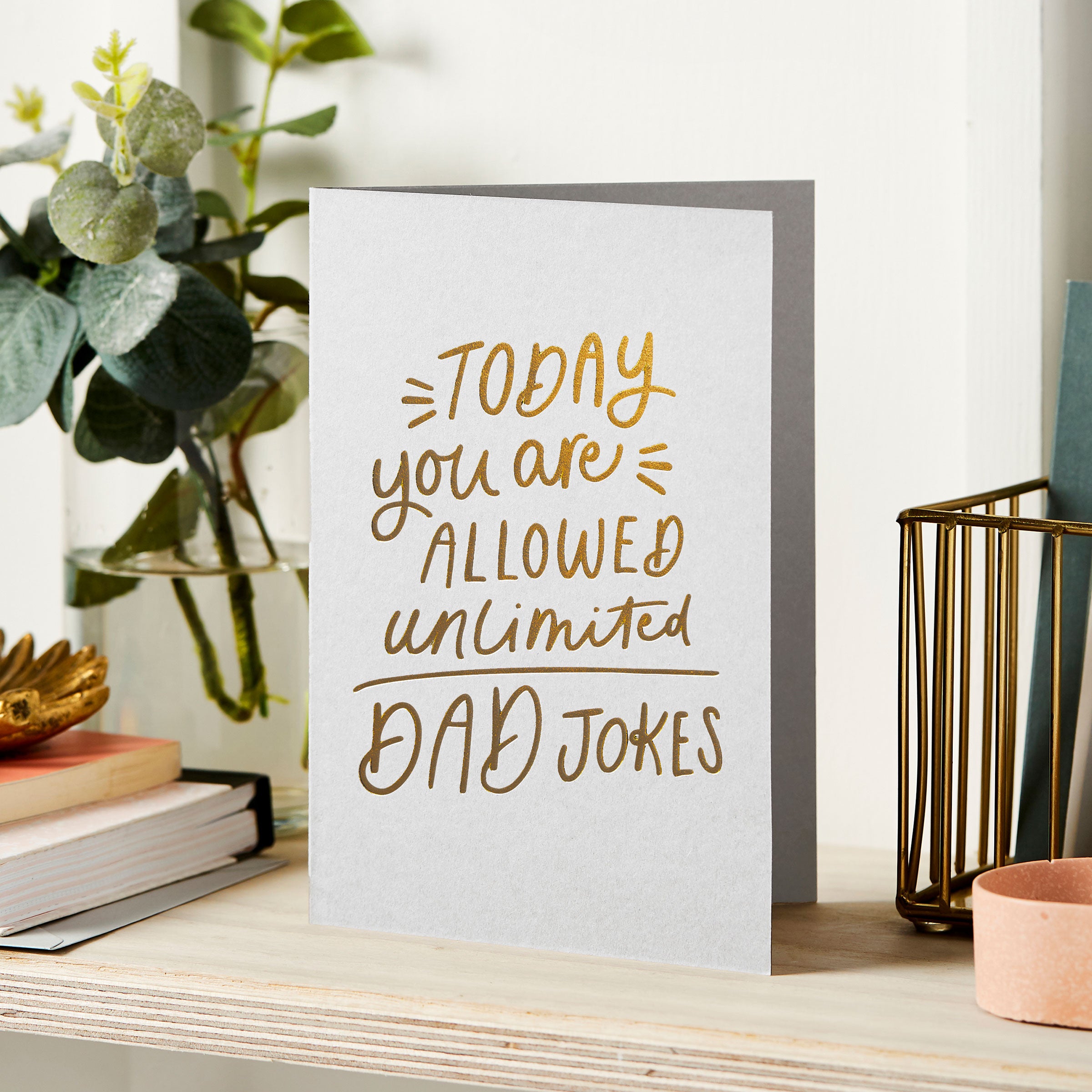 martha brook dad jokes foil embossed fathers day card
