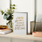 martha brook dad jokes foil embossed fathers day card