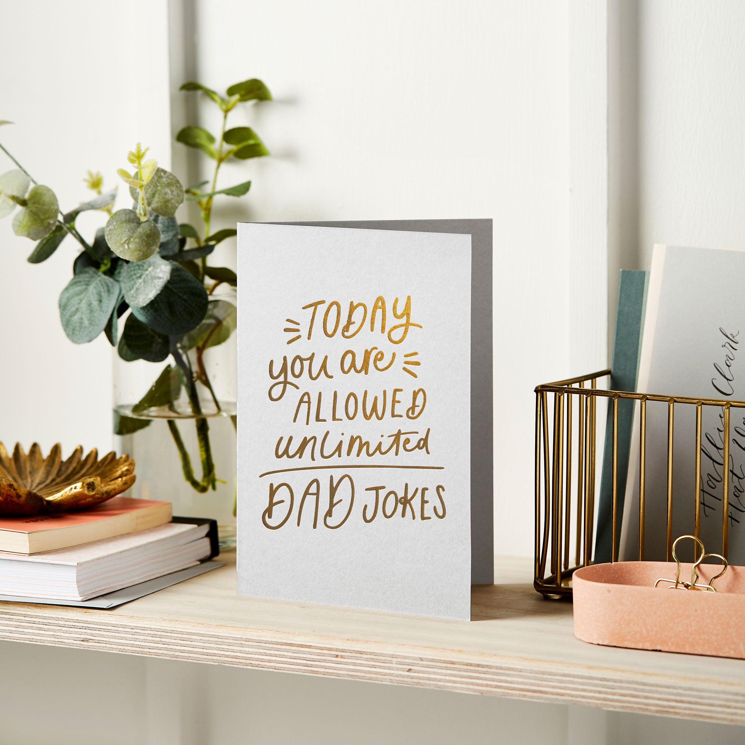 martha brook dad jokes foil embossed fathers day card