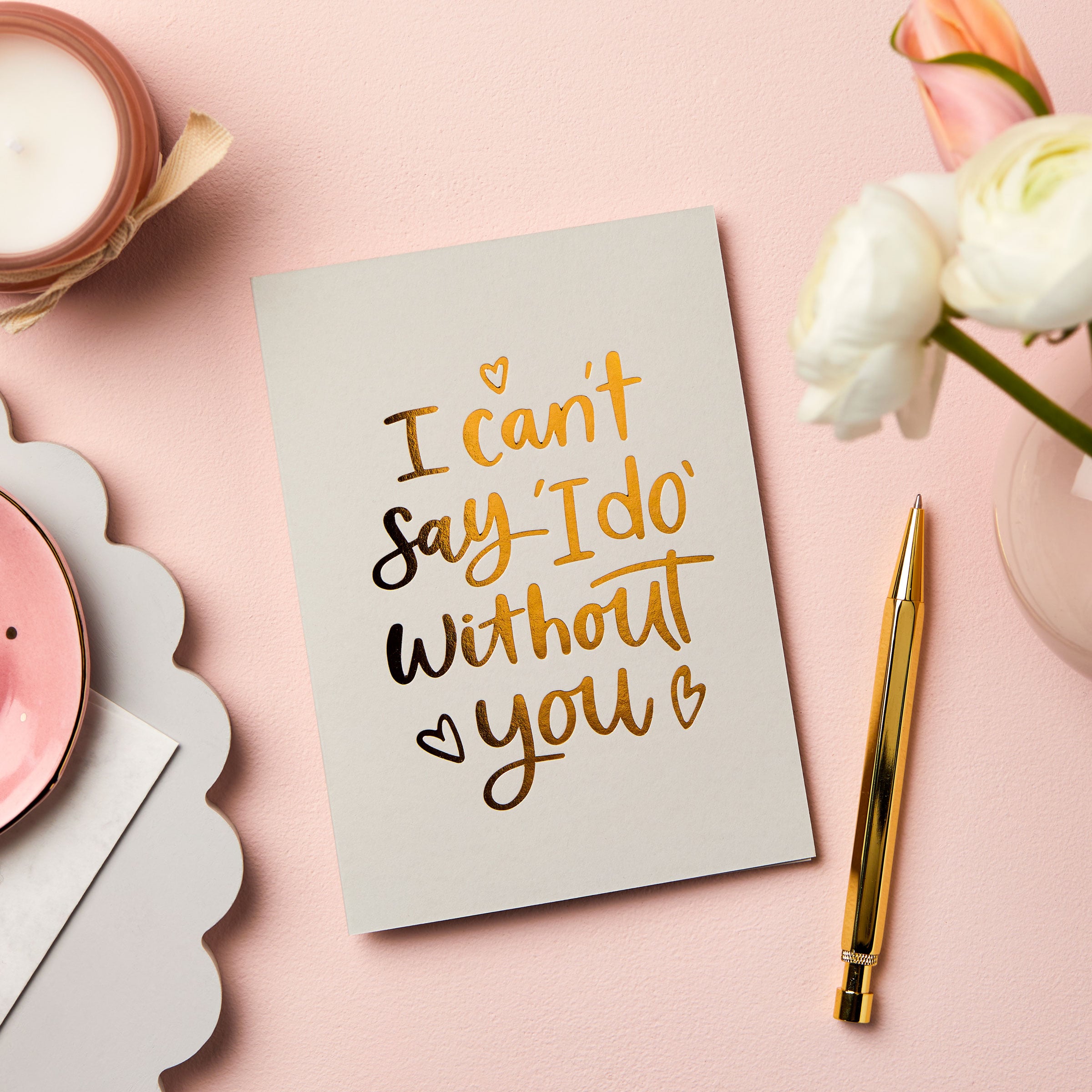 Martha Brook Foil Embossed Will You Be My Bridesmaid Proposal Card