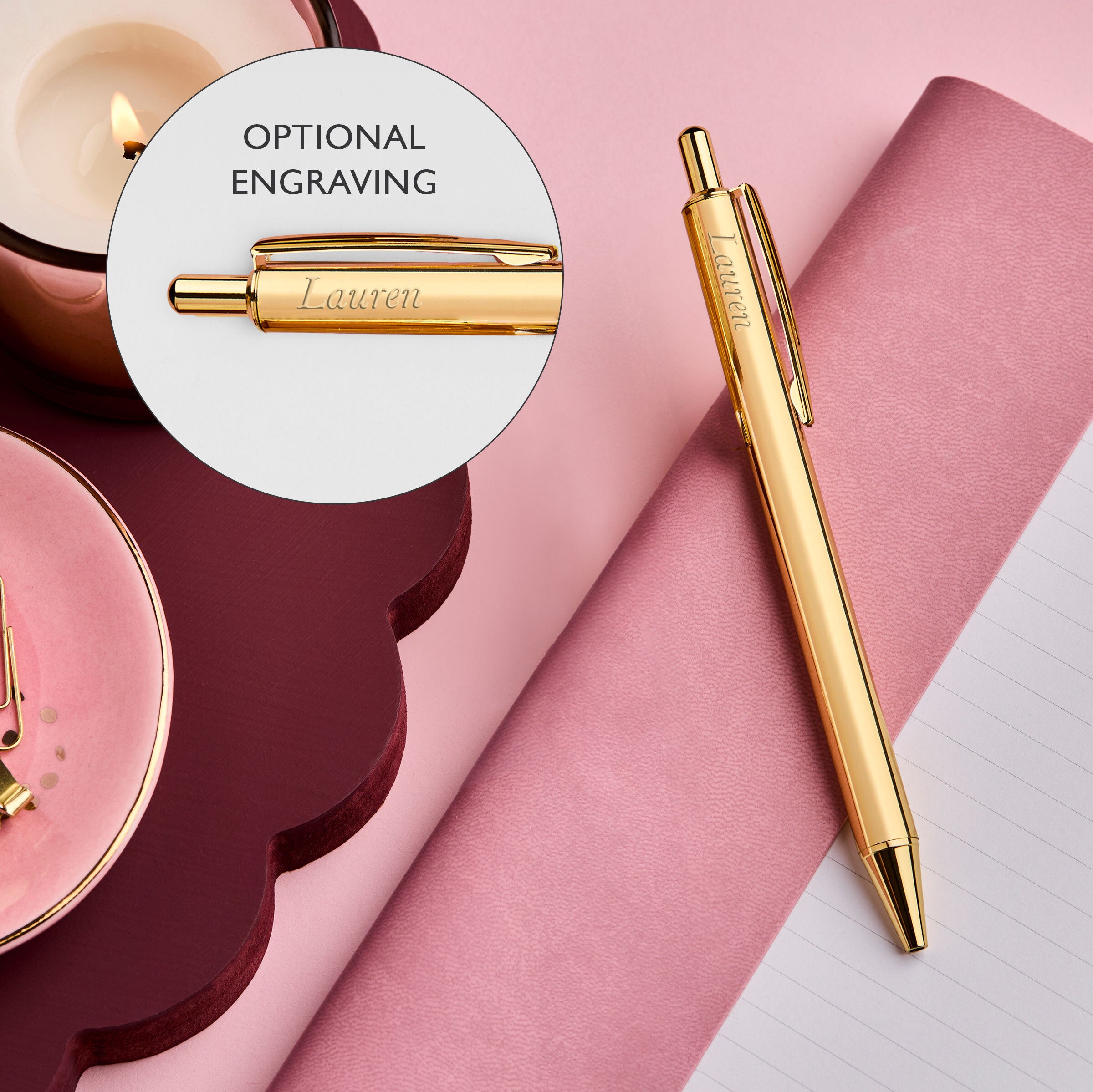 martha brook gold ballpoint pen engraved