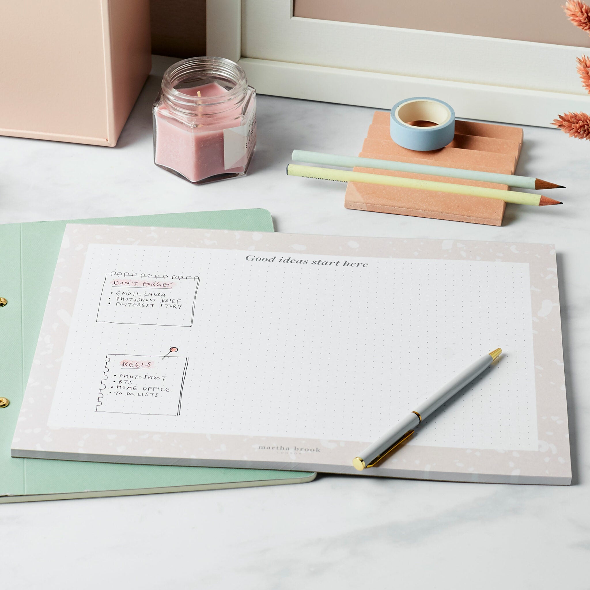 Martha Brook Good Ideas Dotted Desk Pad Bullet Dots