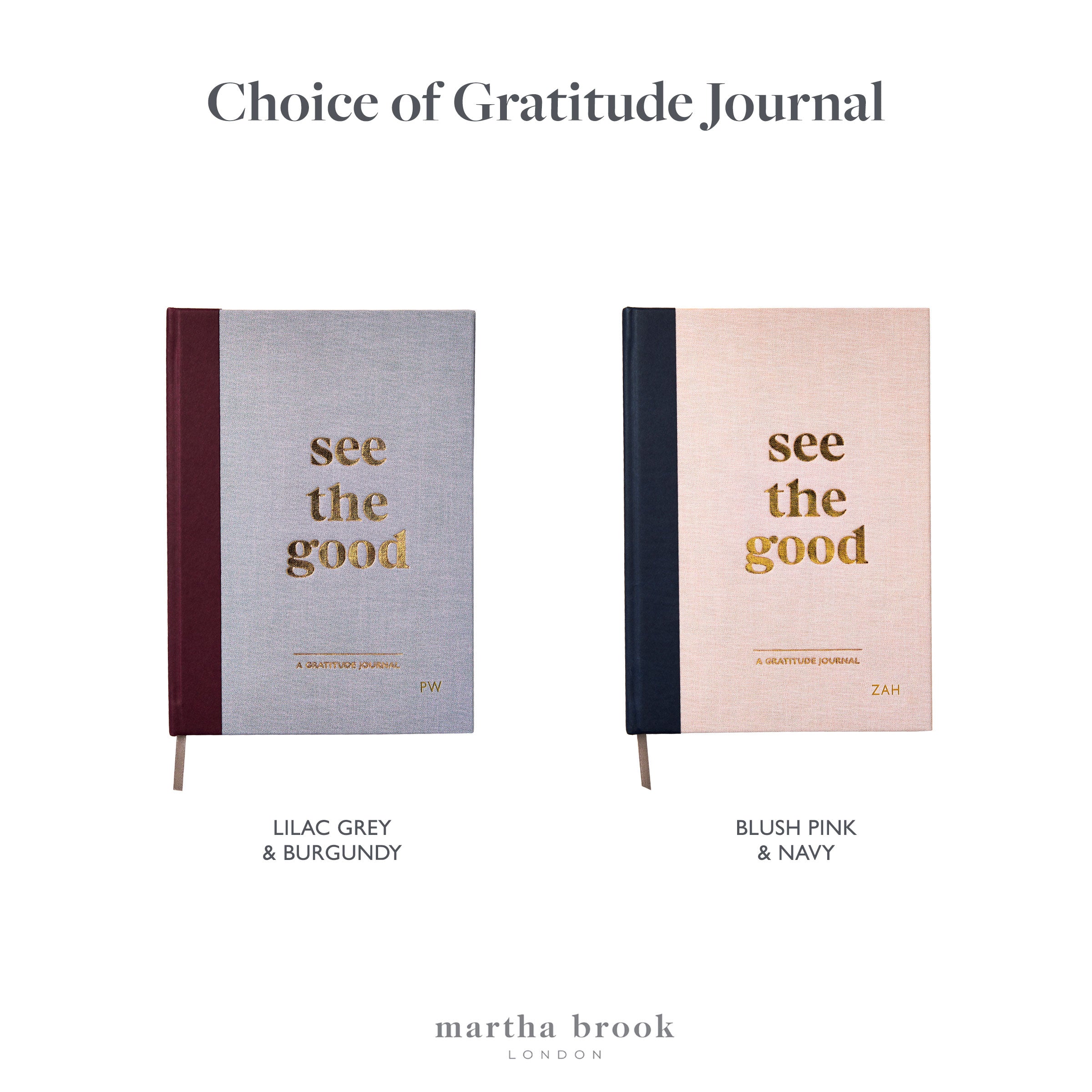 martha brook personalised stationery personalised book gratitude gift set photo of gratitude journal colours on white background