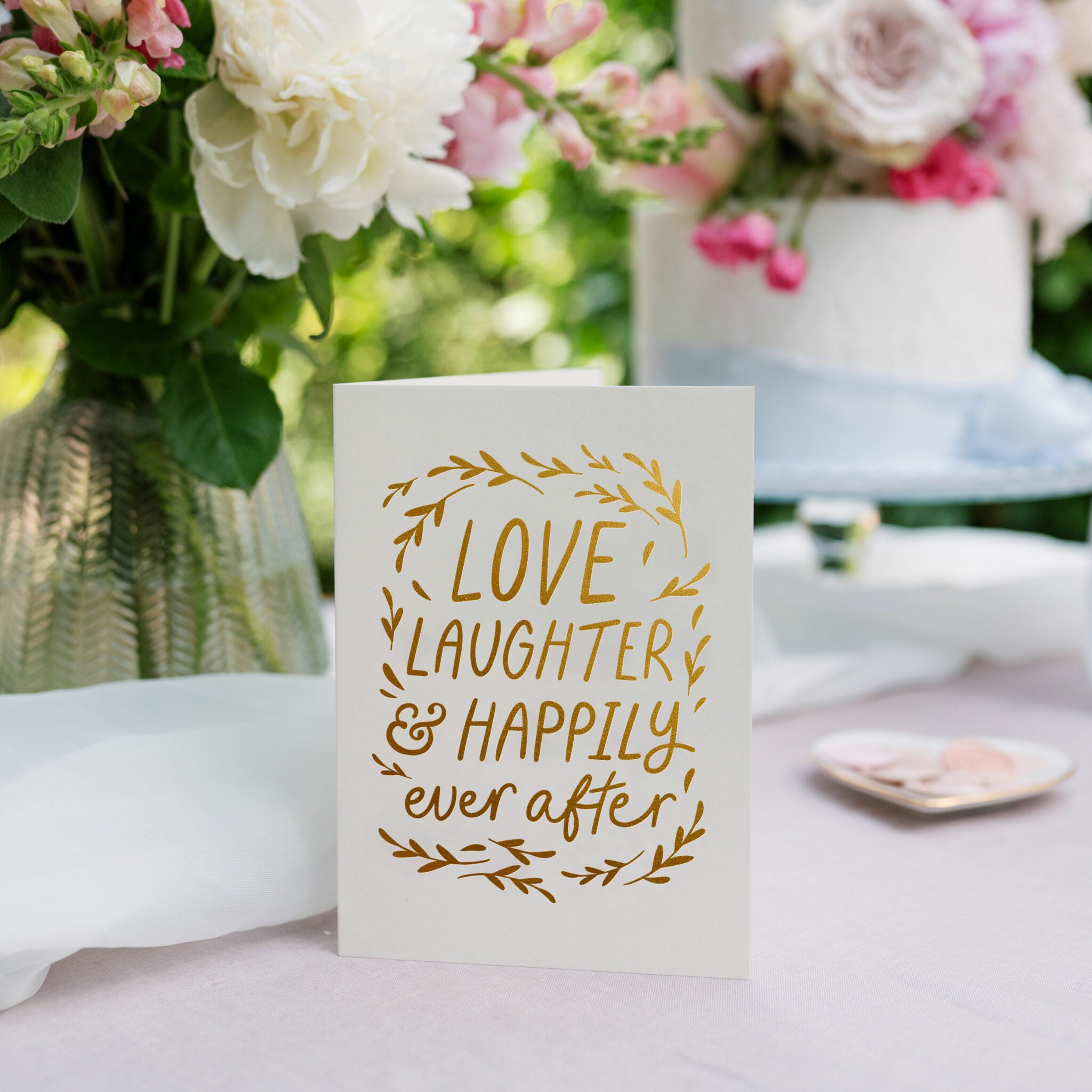 Martha Brook Happily Ever After Foil Embossed Wedding Card