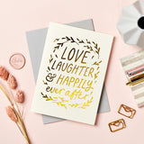 Martha Brook Happily Ever After Foil Embossed Wedding Card