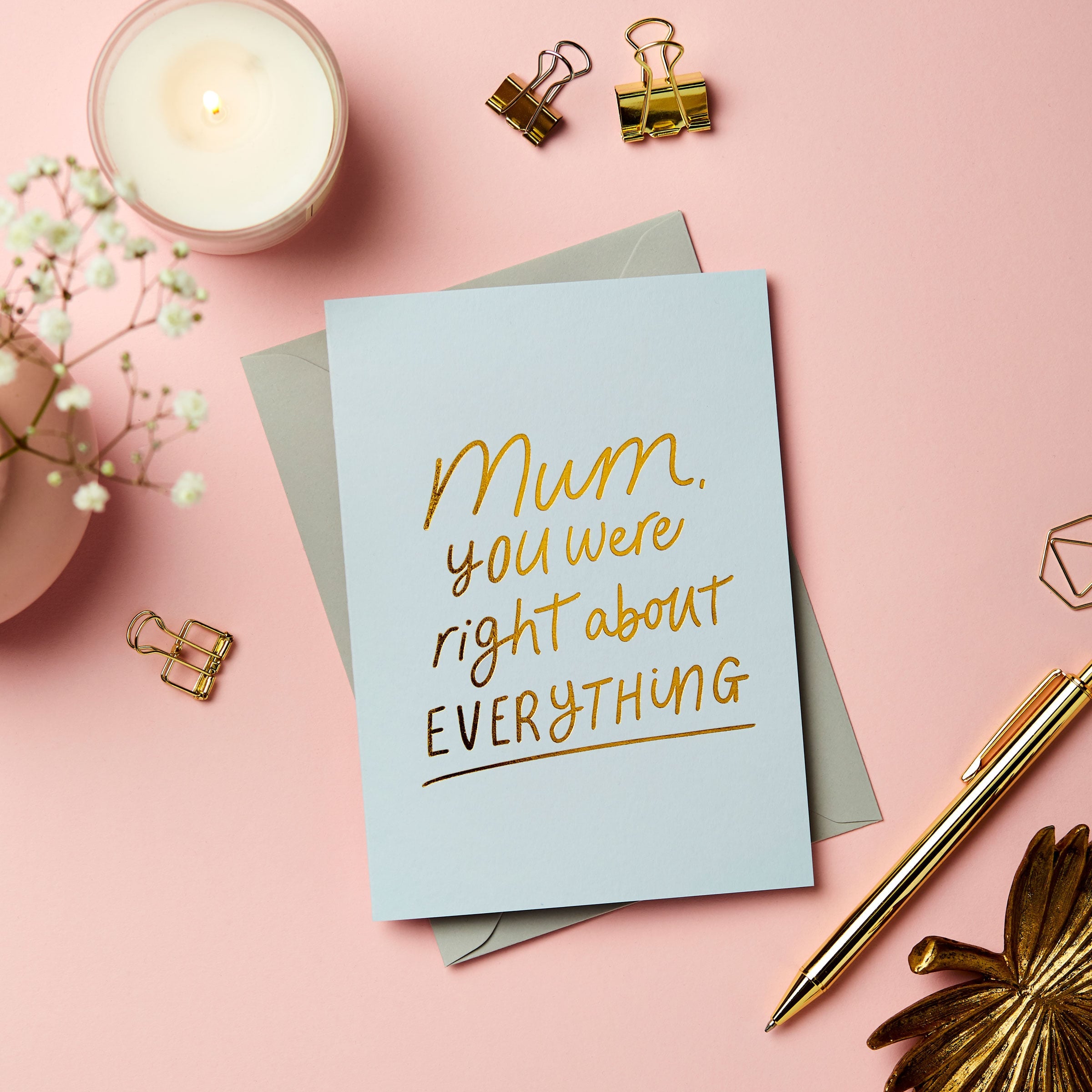 Honest Foil Embossed Mum Card