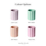Pastel Scalloped Pen Pot