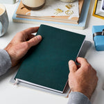 martha brook personalised a5 classic leather effect notebook