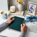 martha brook personalised a5 classic leather effect notebook