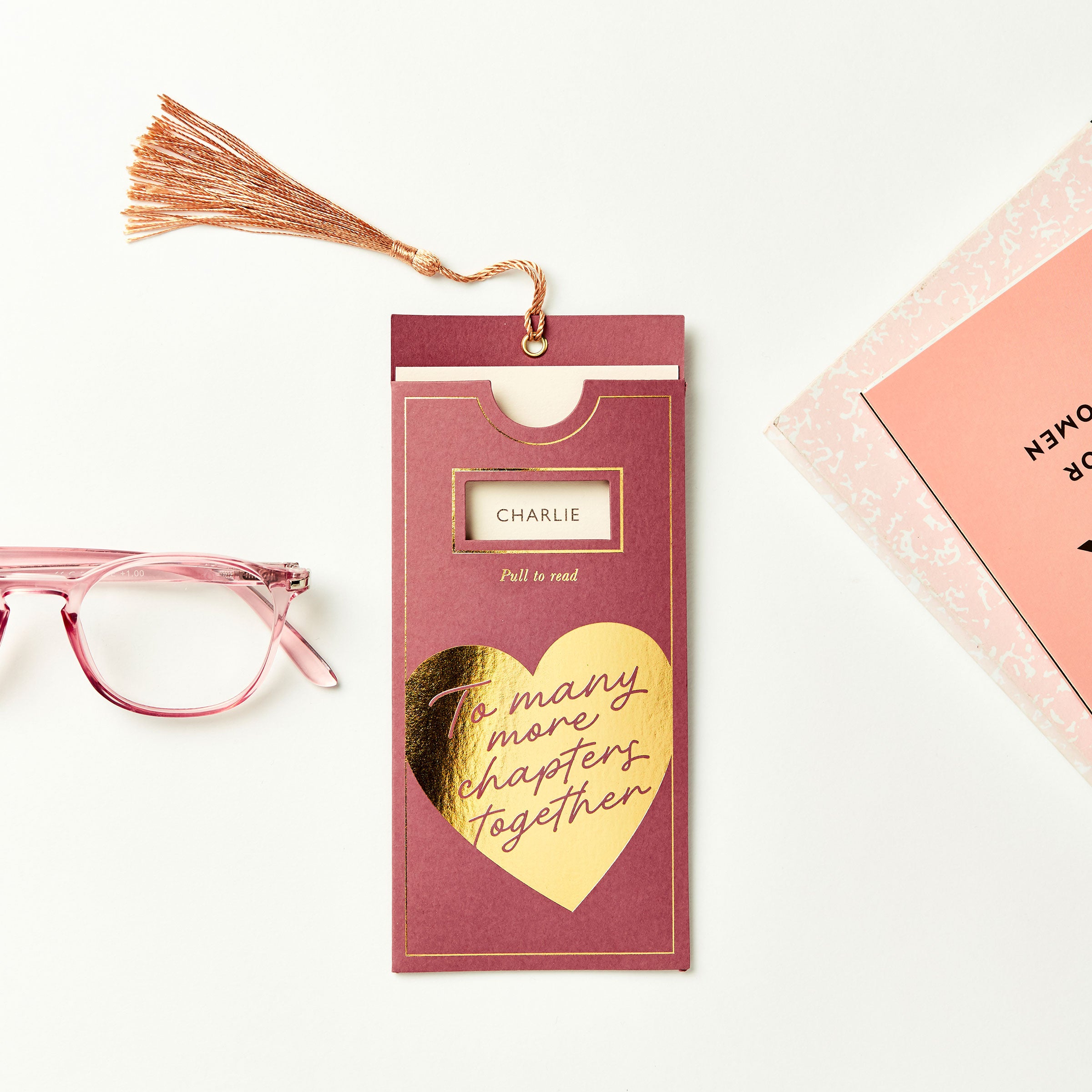 Personalised Couple's Hidden Messages Bookmark