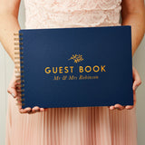 Martha Brook Personalised Classic Wedding Guest Book