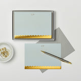 Personalised Scallop Luxury Notecards