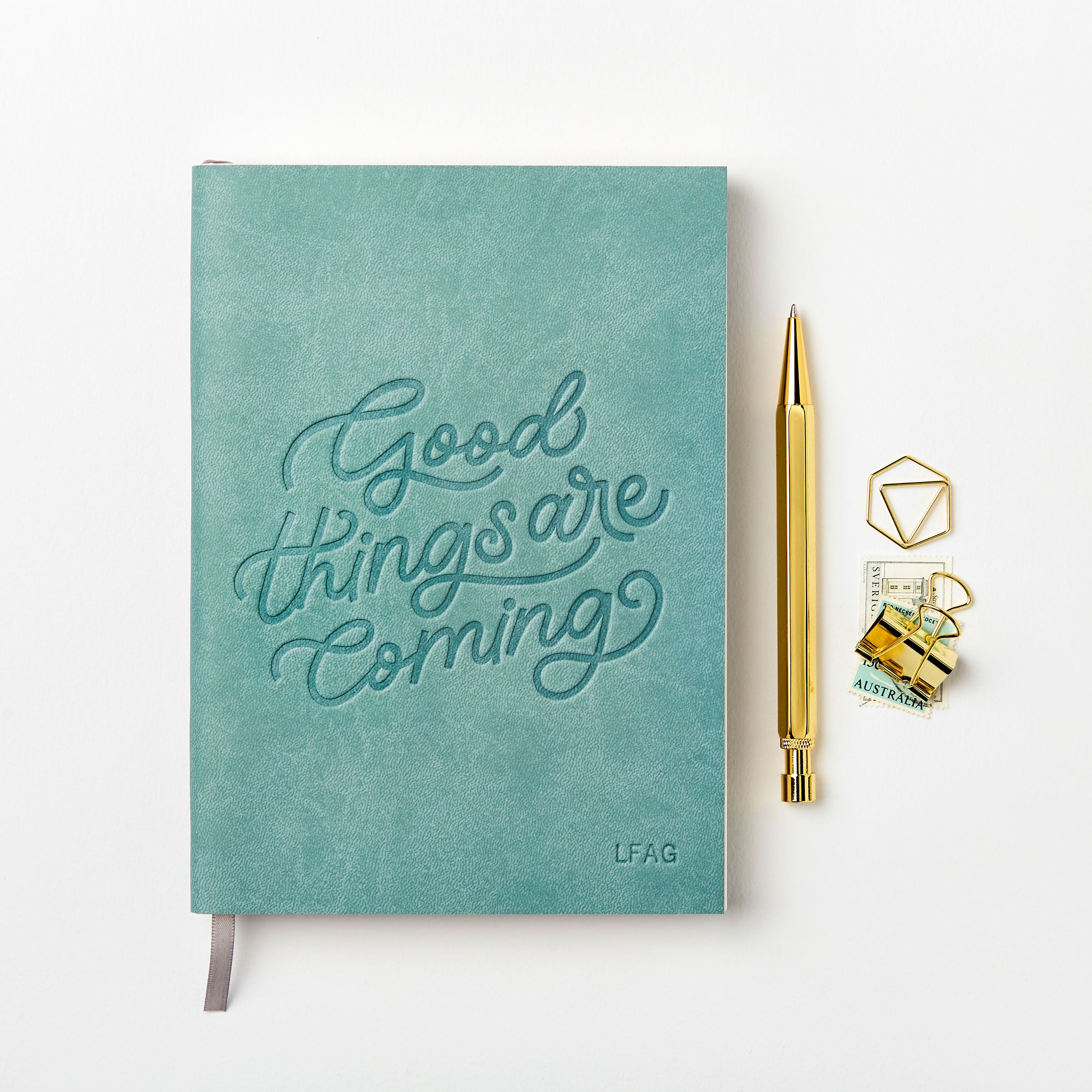Personalised Good Things Vegan Leather Notebook