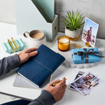 martha brook personalised a5 leather effect embossed notebook