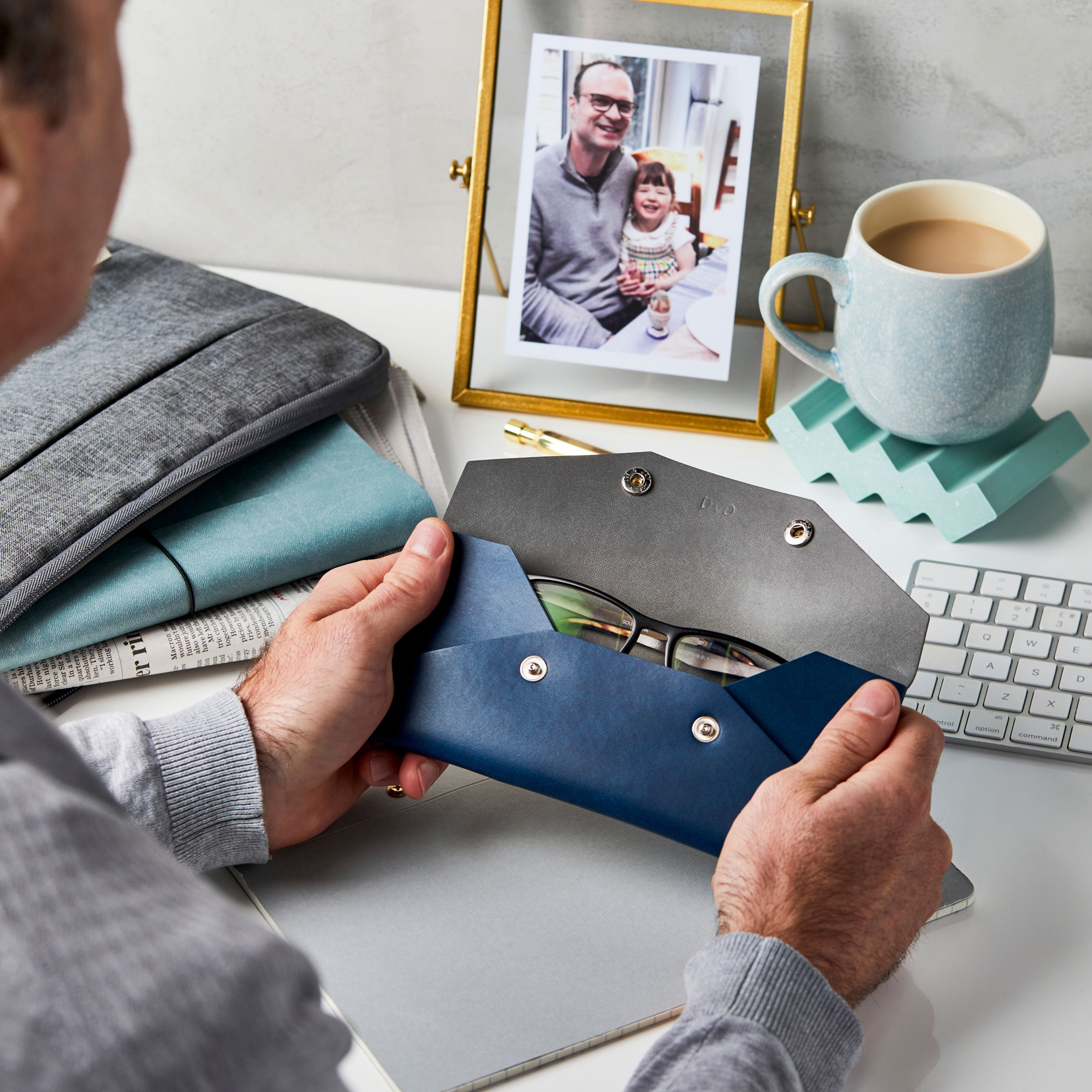 Personalised Leather Effect Glasses Case