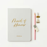 Martha Brook Personalised Maid of Honour Notebook grey