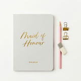 Martha Brook Personalised Maid of Honour Notebook grey