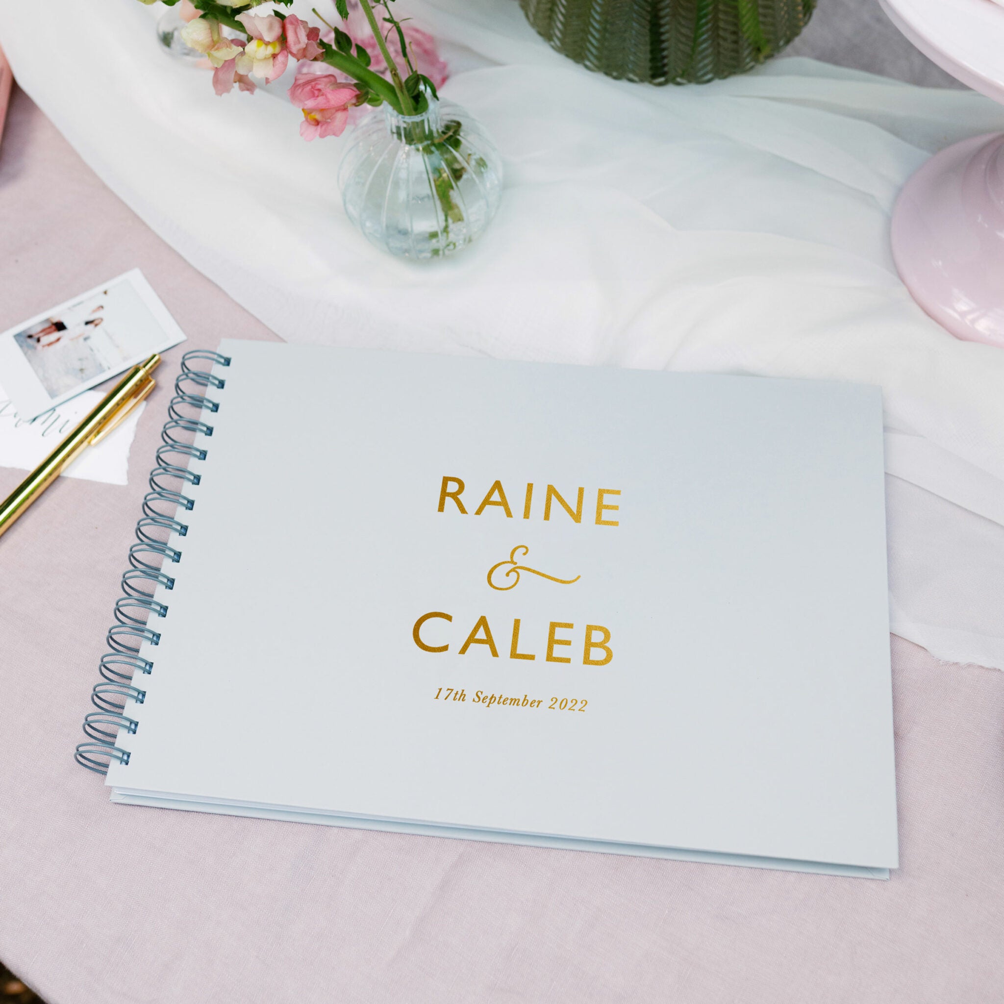 Martha Brook Personalised Modern Wedding Guest Book