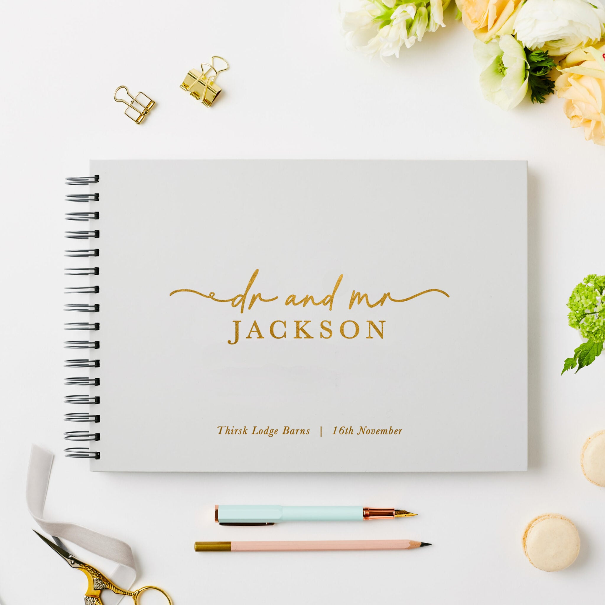 Personalised Stylish Wedding Guest Book