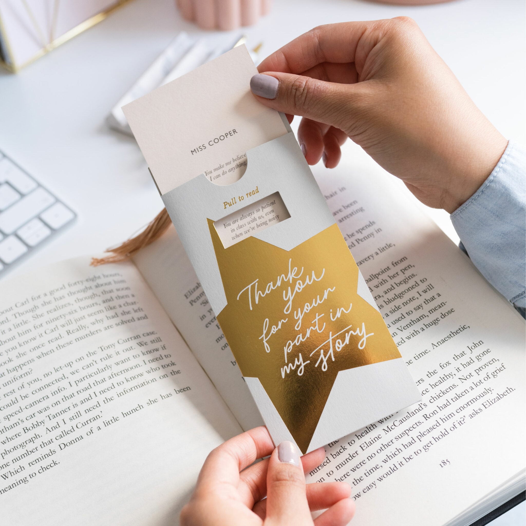 Martha Brook Personalised Teacher Gift Hidden Messages Bookmark Thank You Teacher Gifts