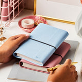 martha brook personalised leather effect notebook