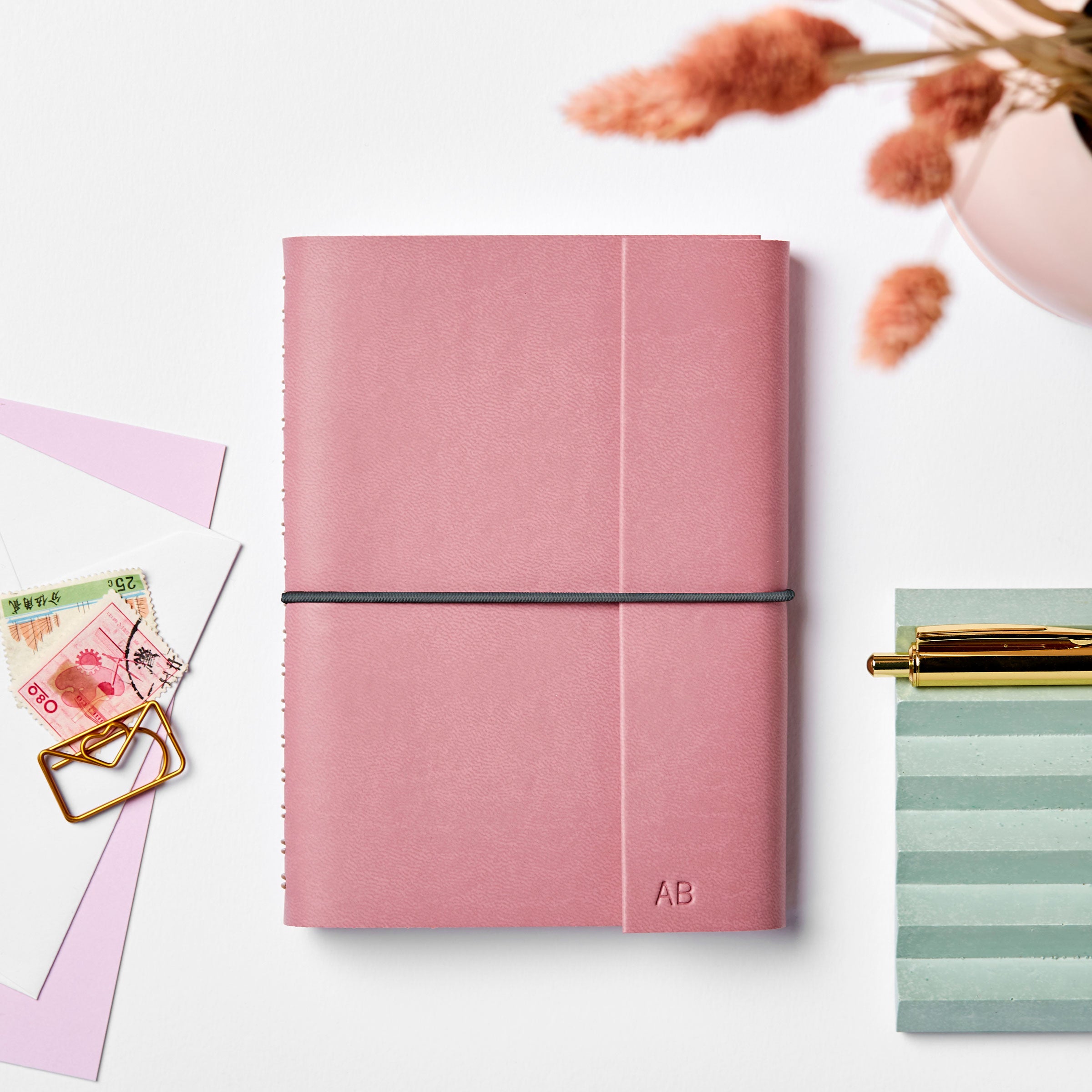 Martha Brook Personalised Vegan Leather Embossed Notebook
