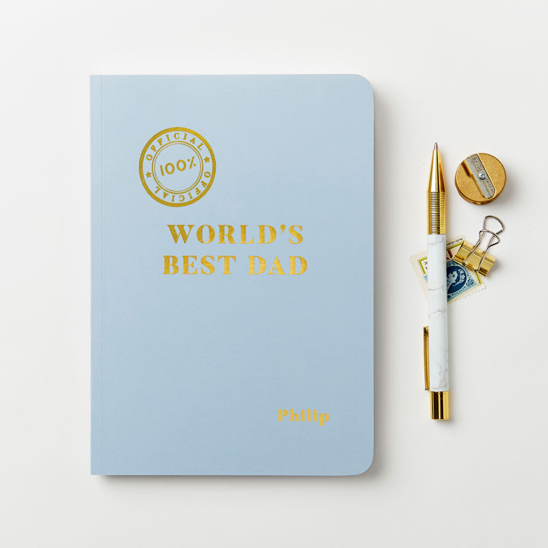 Personalised World's Best Dad Notebook