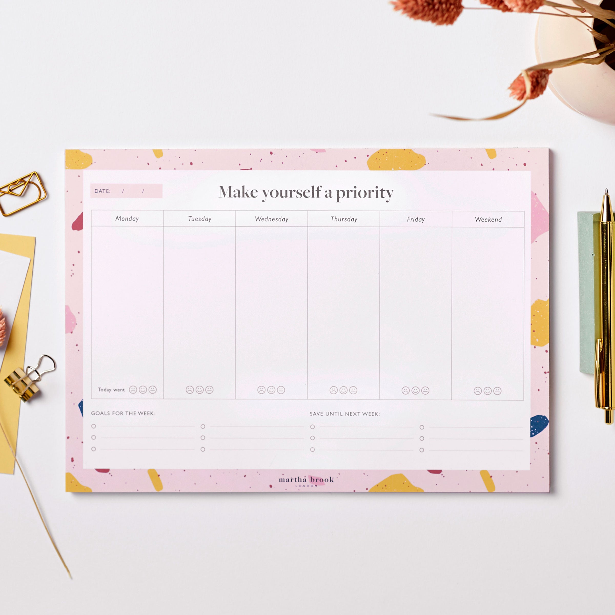 Self-Care Weekly Planner Desk Pad