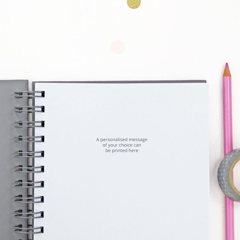 Martha Brook personalised stationery hardback diary custom inside message
