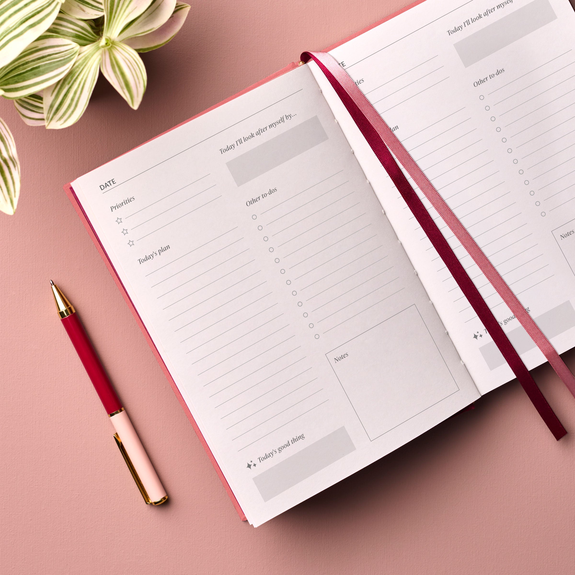 Personalised Signature Blush Undated Planner