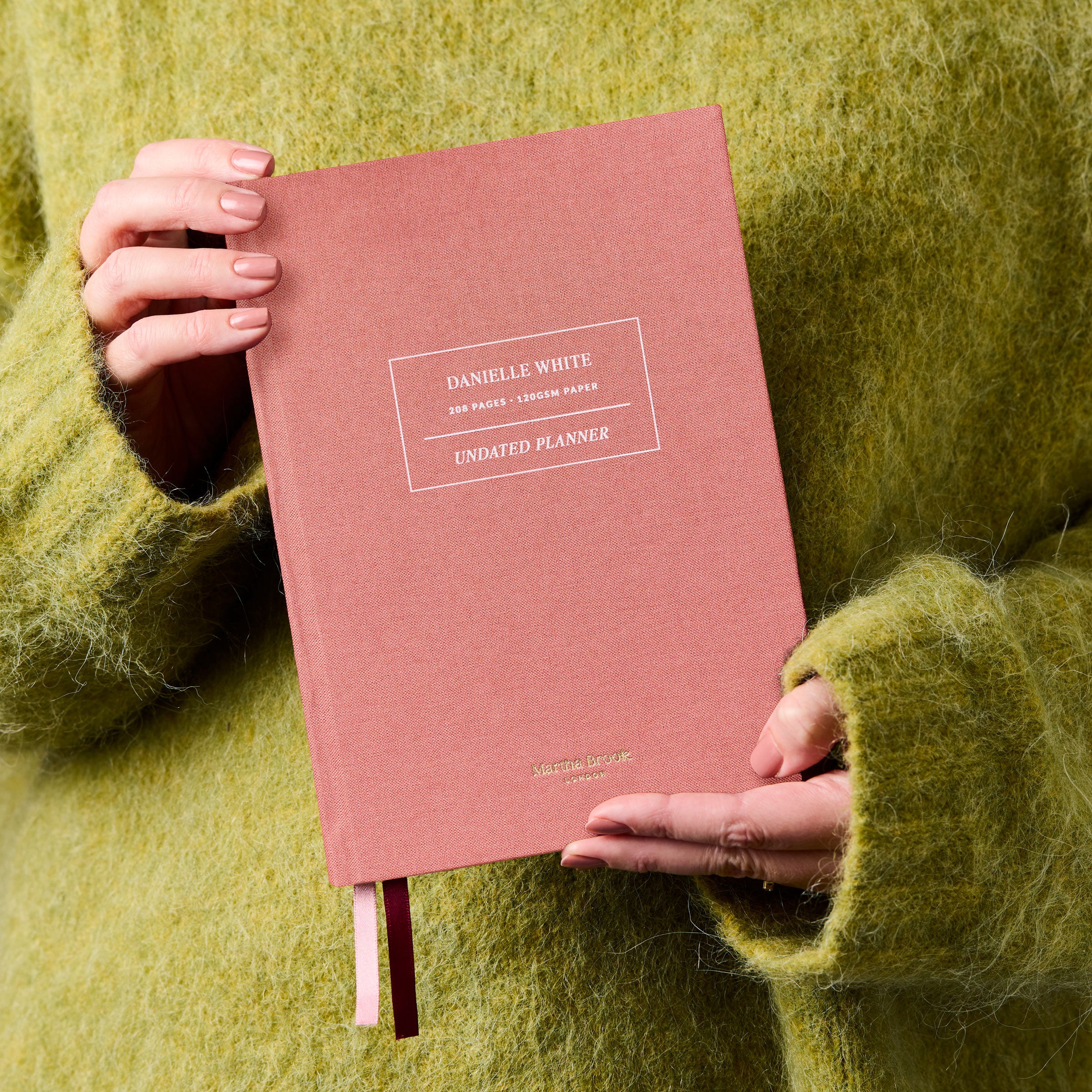 Personalised Signature Blush Undated Planner