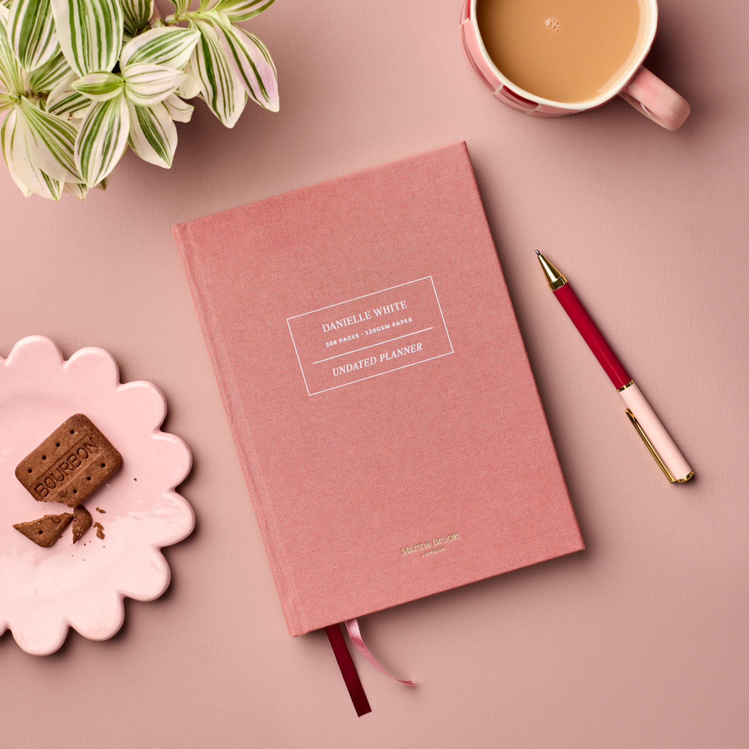 Personalised Signature Blush Undated Planner