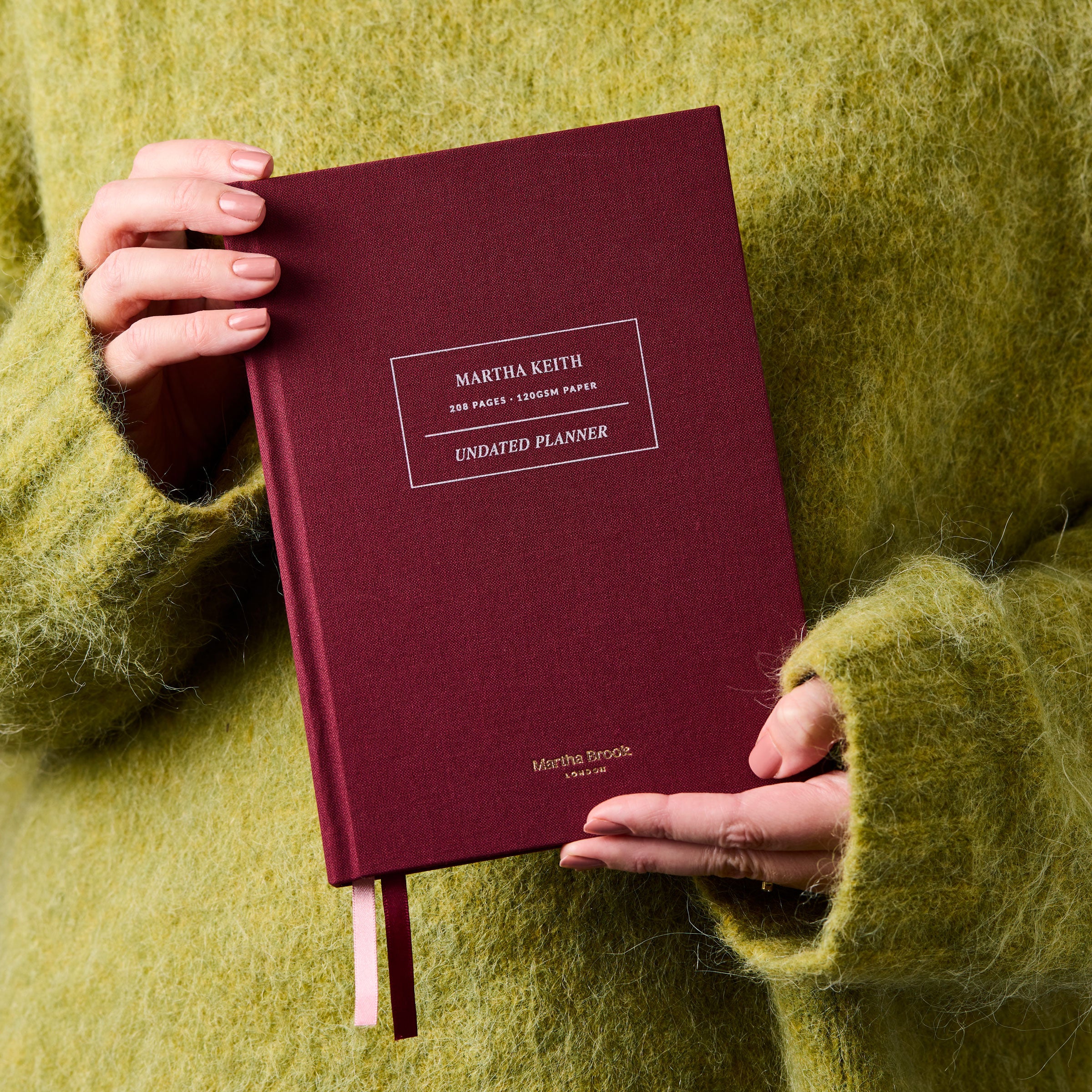 Personalised Signature Burgundy Undated Planner